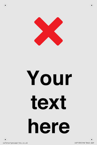 Custom plain background, red cross sign